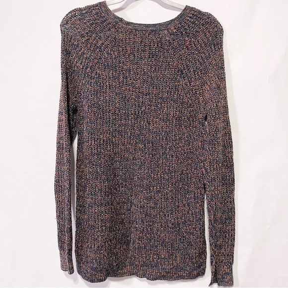 🌸 4/$20 Marled Multicolored cable knit sweater large - Picture 6 of 6